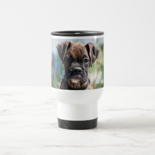 Tasse de voyage de chiot de boxeur