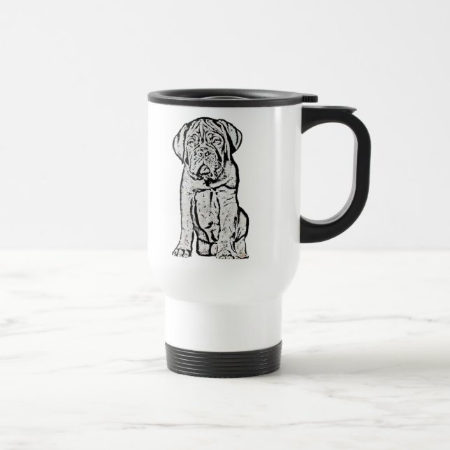 Tasse de voyage de chiot de Dogue de Bordeaux (Droite)