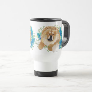 Tasse de voyage de chow-chow de DANSE de JARDIN