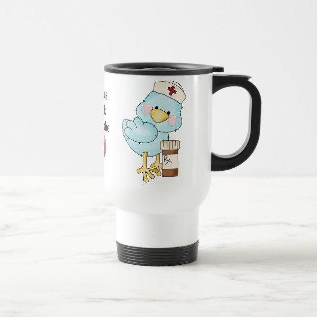 Tasse de voyage de coeur d'infirmières (Droite)