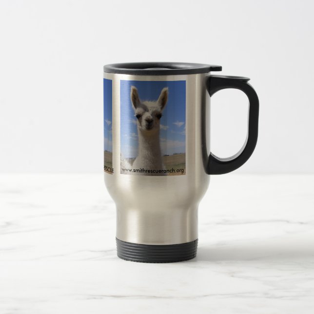 Tasse de voyage de Cria de lama de lis (Droit)