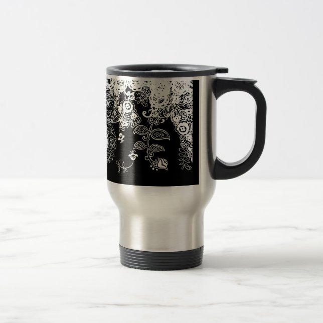 Tasse de voyage de dentelle de Paisley (Droit)