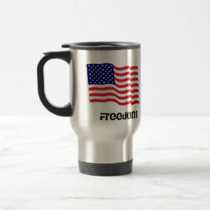 Tasse de voyage de drapeau américain