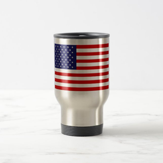 Tasse de voyage de drapeau américain (Centre)