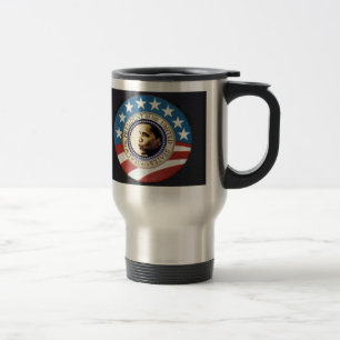 Tasse de voyage de drapeau d'Obama USA