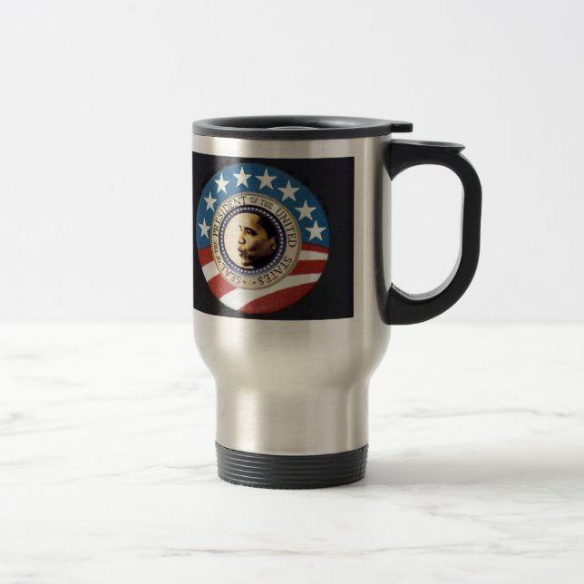 Tasse de voyage de drapeau d'Obama USA (Droit)