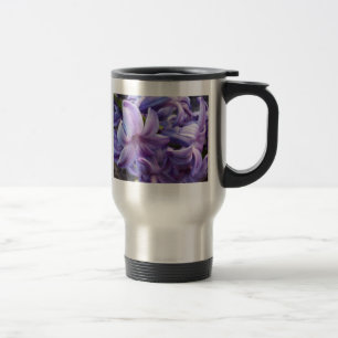 Tasse de voyage de fleurs de jacinthe