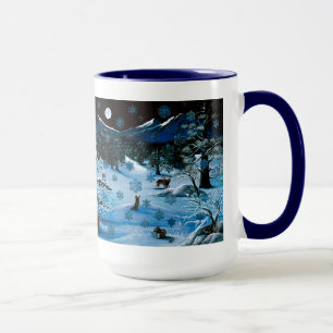 Tasse de voyage de flocon de neige de cascade