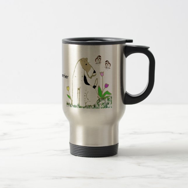 Tasse de voyage de Fox Terrier de fil (Droit)