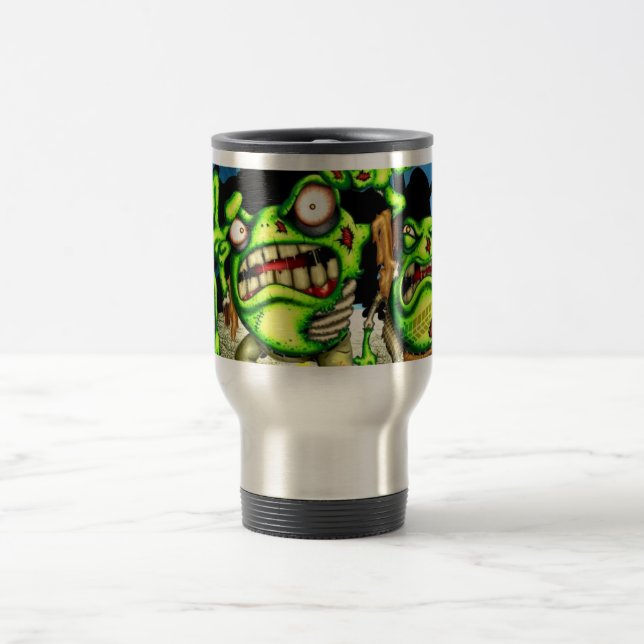 Tasse de voyage de grenouilles de zombi (Centre)