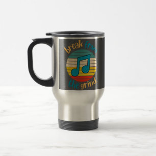 Tasse de voyage de huitième note de musique
