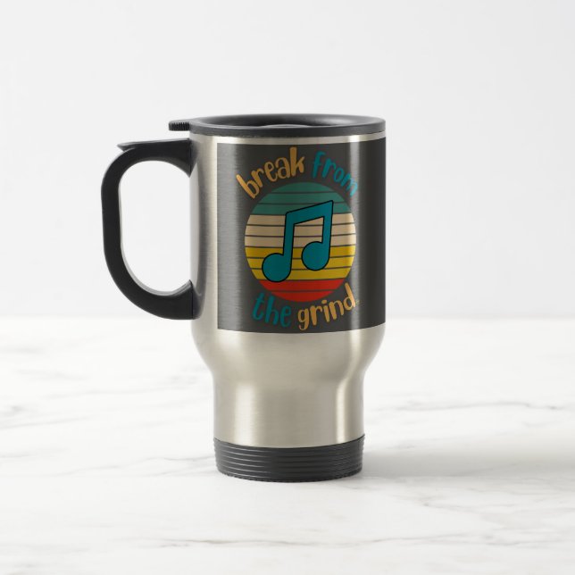 Tasse de voyage de huitième note de musique (Gauche)
