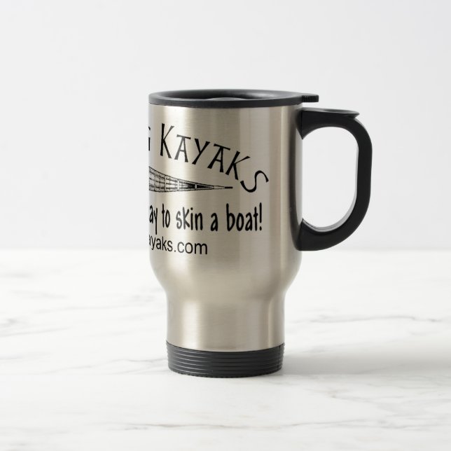Tasse de voyage de kayaks de chien noir (Droit)
