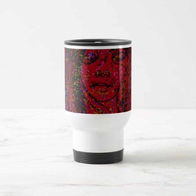 Tasse de voyage de la fille rêveuse de l'ère victo (Centre)