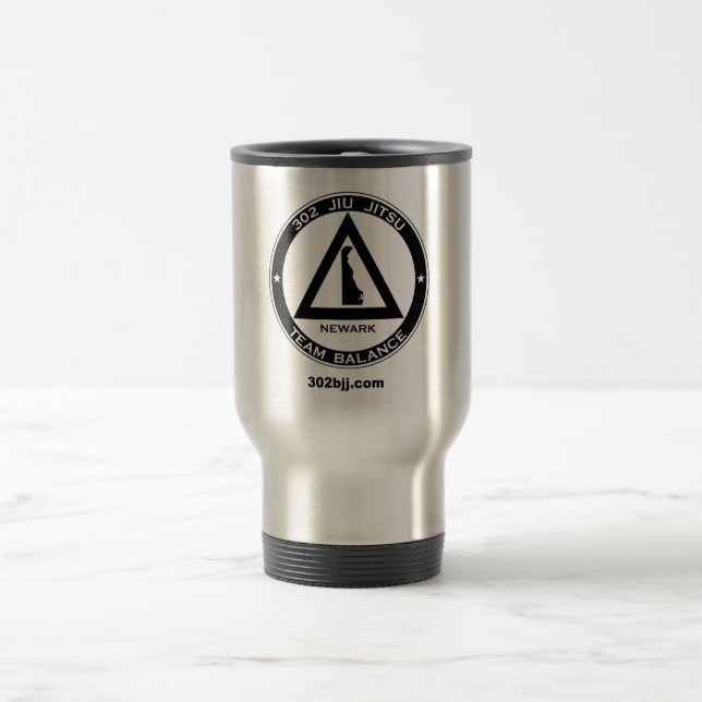 Tasse de voyage de logo de 302 Jiu Jitsu (Centre)
