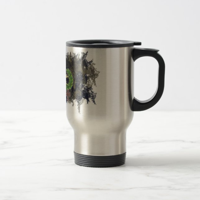 Tasse de voyage de logo d'épouse d'EOD (Droit)