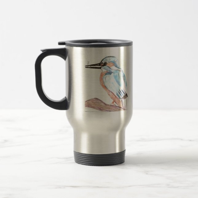 Tasse de voyage de martin-pêcheur (Gauche)