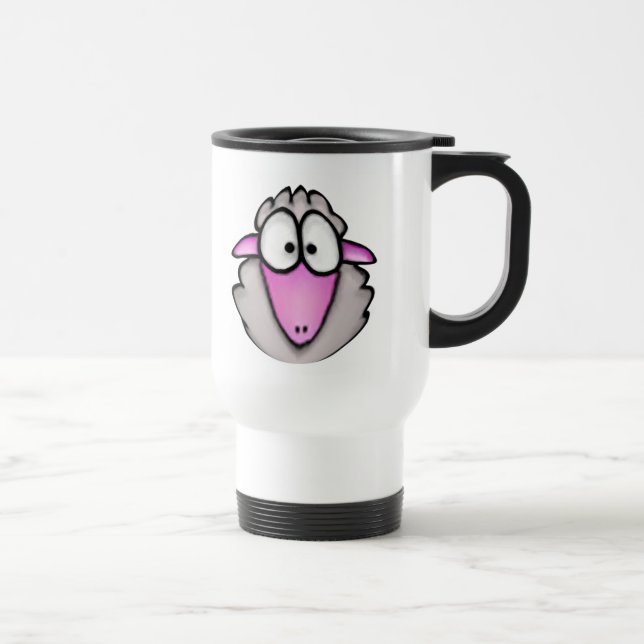 Tasse de voyage de moutons de bande dessinée (Droite)