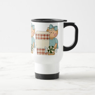 Tasse de voyage de pain d'épice de vacances de