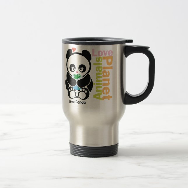 Tasse de voyage de Panda® d'amour (Droit)