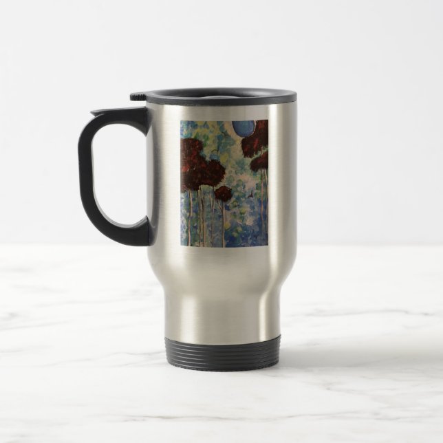 Tasse de voyage de peinture forestière (Gauche)