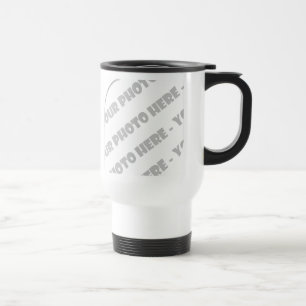 Tasse de voyage de photo de courbes de blanc -