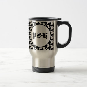 Tasse de voyage de pied-de-poule