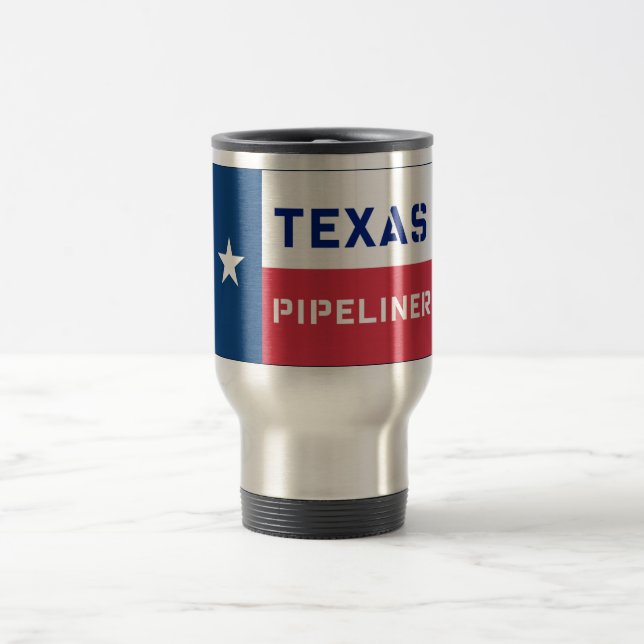 Tasse de voyage de Pipeliner de drapeau du Texas (Centre)