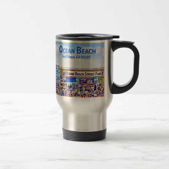 Tasse de voyage de plage d'océan (Droit)