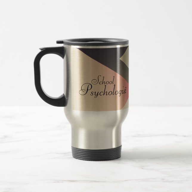 Tasse de voyage de psychologue d'école de (Gauche)