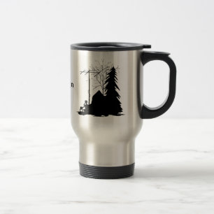Tasse de voyage de radio-amateur de silhouette de