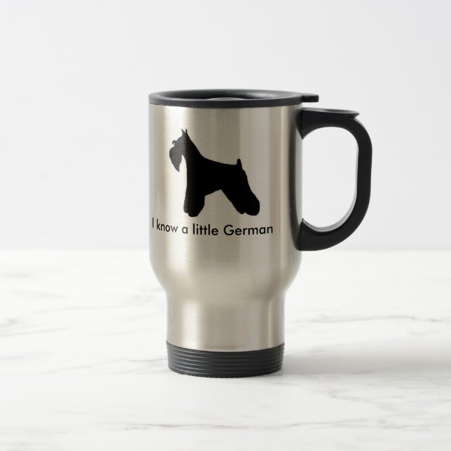 Tasse de voyage de règle de Schnauzers (Droit)