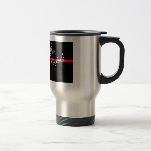 Tasse de voyage de ROCHES d'ASL (Droit)