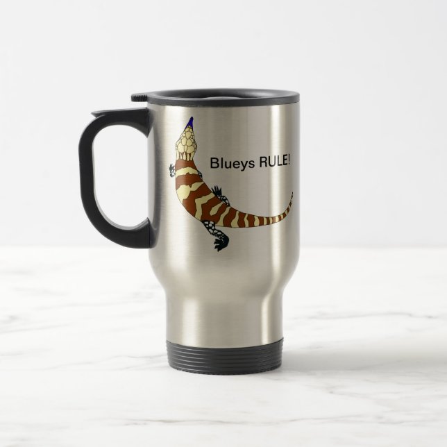 Tasse de voyage de Skink réprimandée par bleu (Gauche)