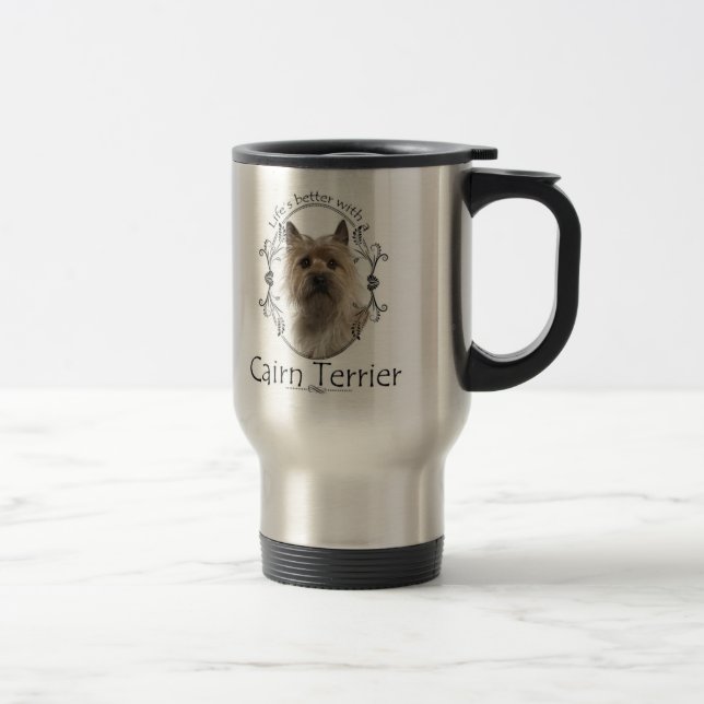 Tasse de voyage de Terrier de cairn (Droit)