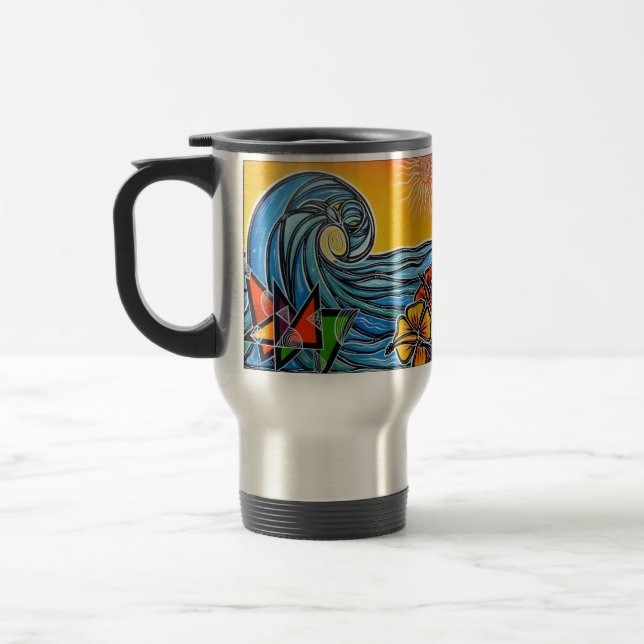 Tasse de voyage de vagues d'été (Gauche)