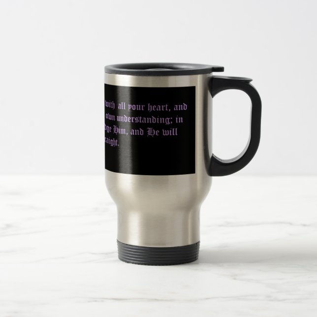 Tasse de voyage de vers de bible (Droit)