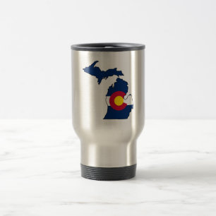 Tasse de voyage d'ensemble du Michigan de drapeau