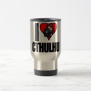 Tasse de voyage d'I <3 Cthulhu