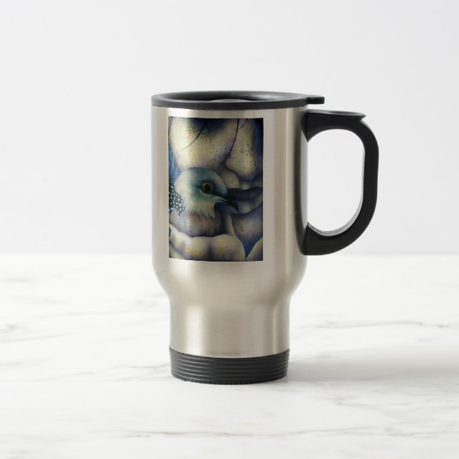 Tasse de voyage d'oiseau et de fille (Droit)