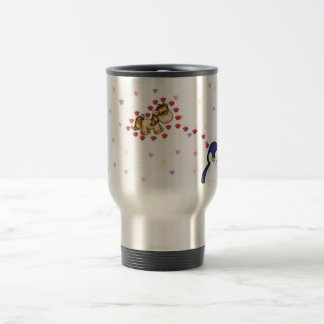 Tasse de voyage d'uniko d'amours de Pengi