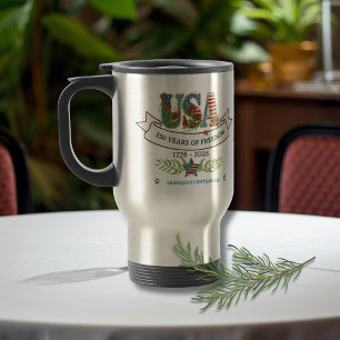 Tasse de voyage élégante et patriotique pour les 2