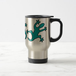 tasse de voyage en aluminium lézard vert