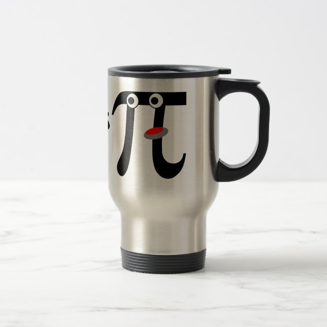 Tasse de voyage en aluminium Smiling Eats Pi (Droit)