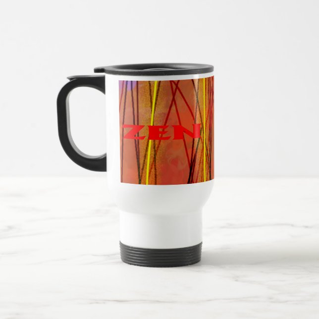 Tasse de voyage en fil rouge zen (Gauche)