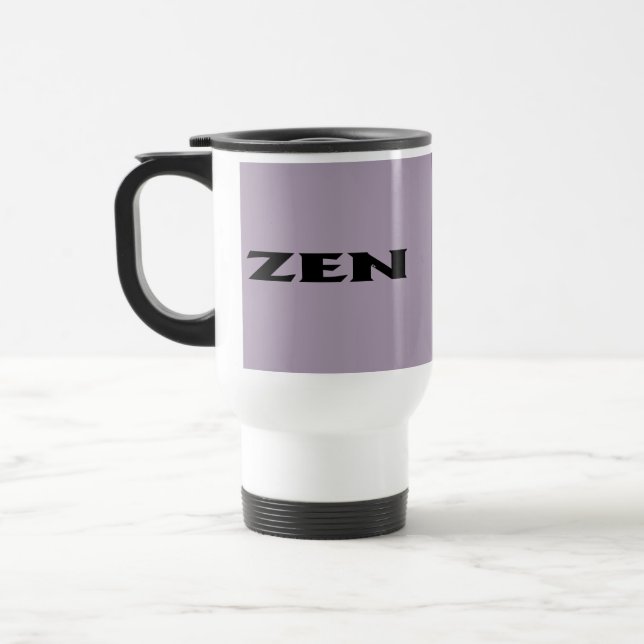 Tasse de voyage en gris noir zen (Gauche)