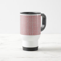Tasse de voyage en tricot gris ROUGE