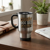 Tasse de voyage Énergie Papa Chien Corgi
