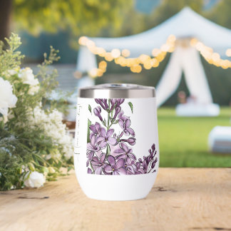 Tasse de voyage Fleur de lilas violet Cottagecore