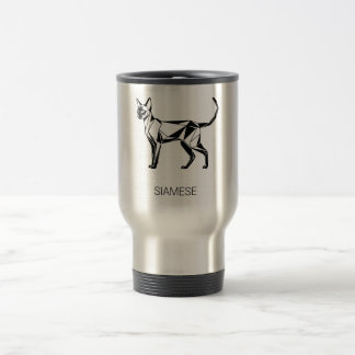 Tasse de voyage géométrique pour chat siamois mini